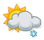 Leichte Schneeschauer, Sonne und Wolken