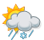 Schneeregen, Sonne und Wolken