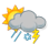 Sonne und Wolken, Schneeregen und Gewitter wahrscheinlich