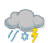 Schneeregen, Gewitter wahrscheinlich
